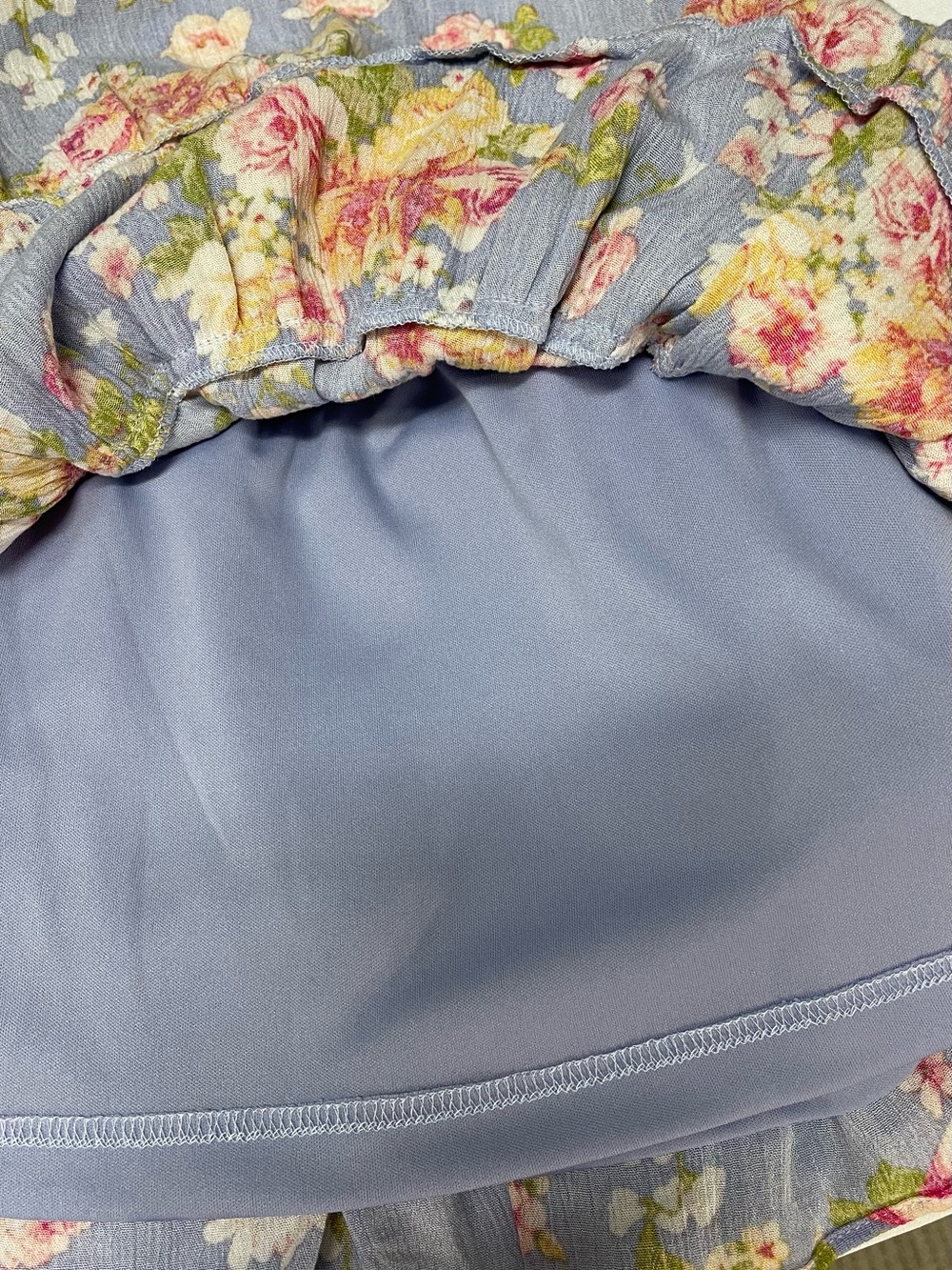 C&V Girls NWT 2pc Cool Indigo Top/Skirt with Smocked Waistband Size L 12/14 - Picture 8 of 8